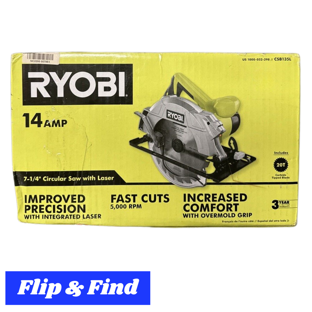 Ryobi 7-1/4” Circular Saw With Laser - CSB135L