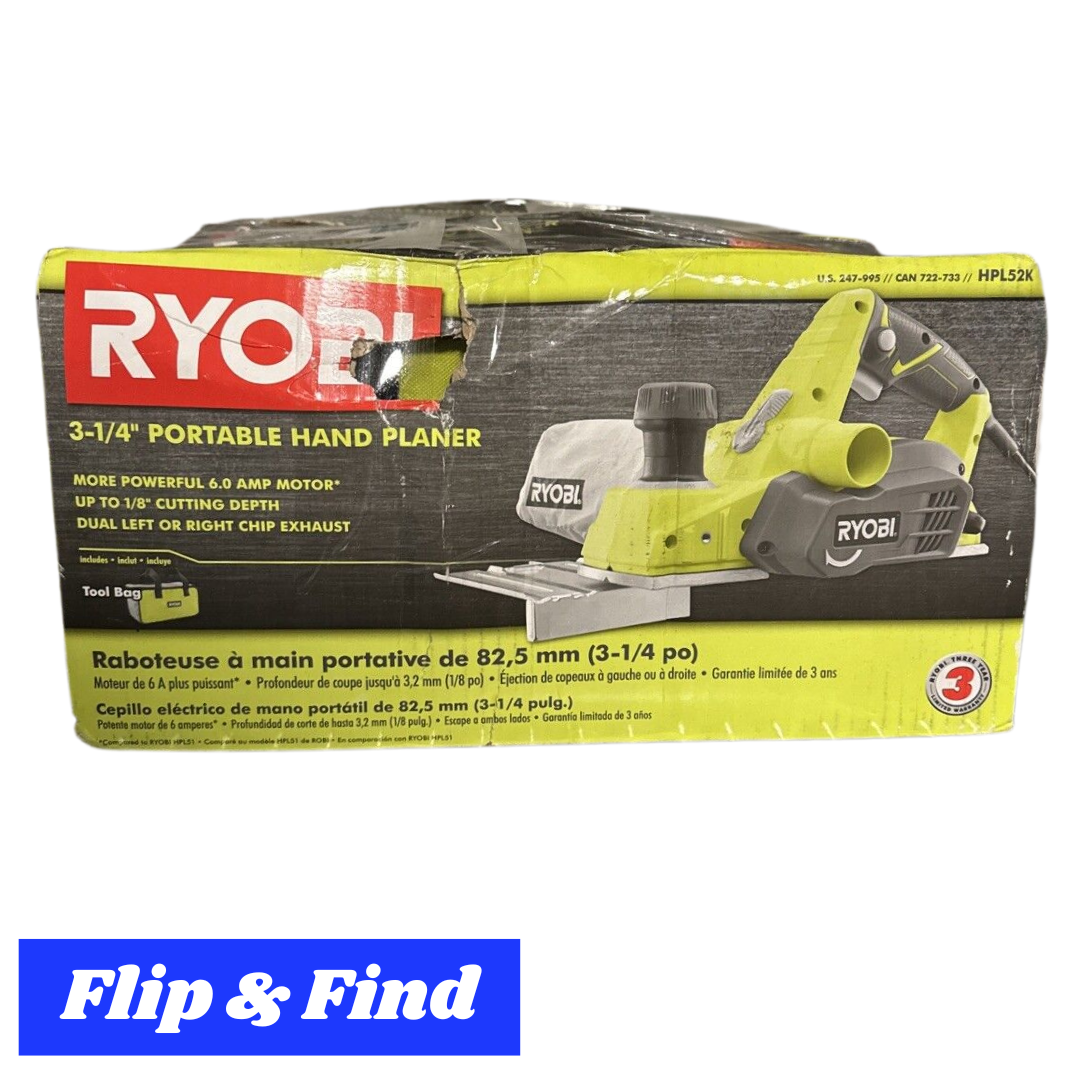 Ryobi 3-1/4” Portable Hand Planer - HPL52K