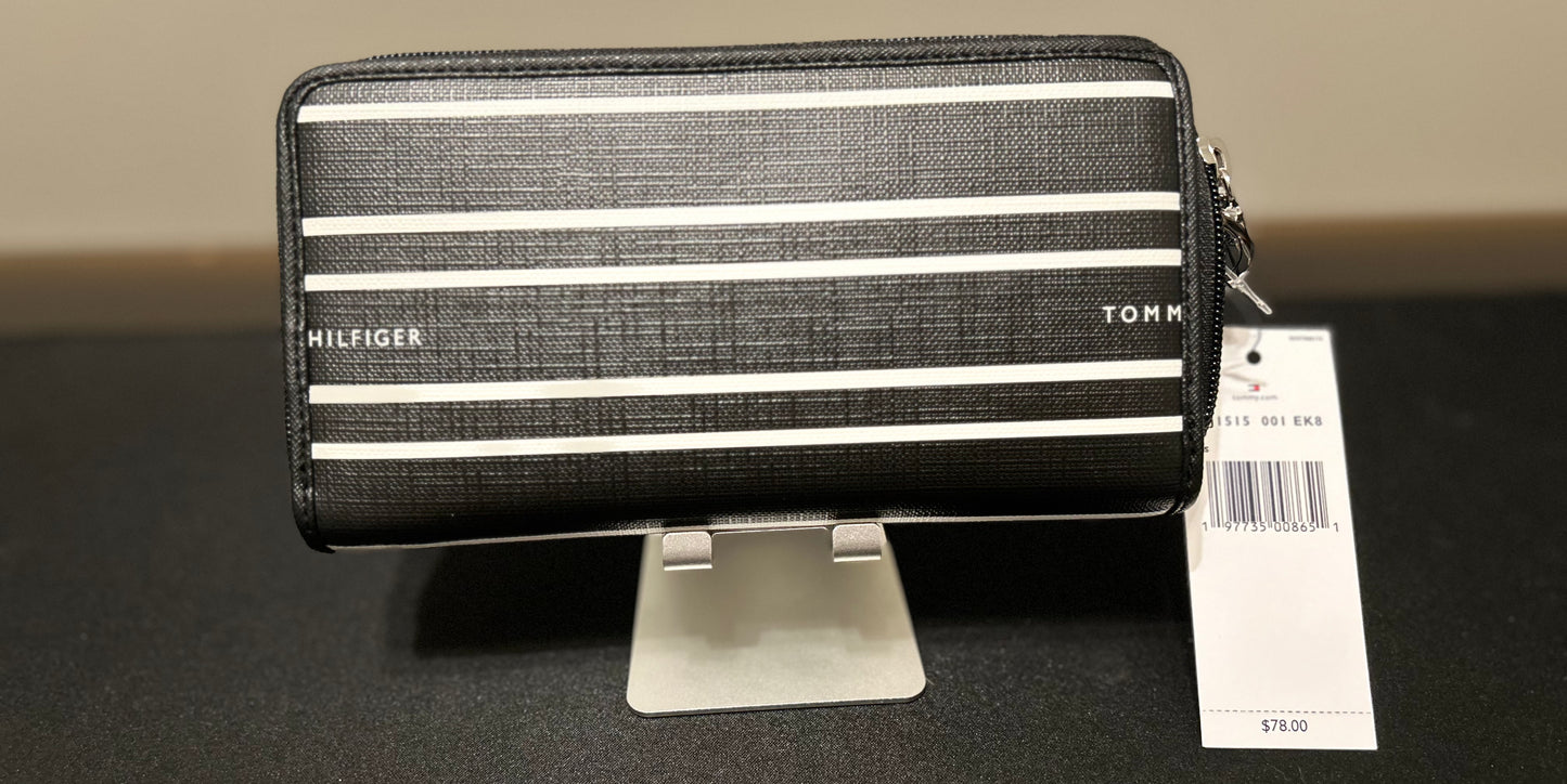 Women's Tommy Hilfiger Black & White Striped Wallet