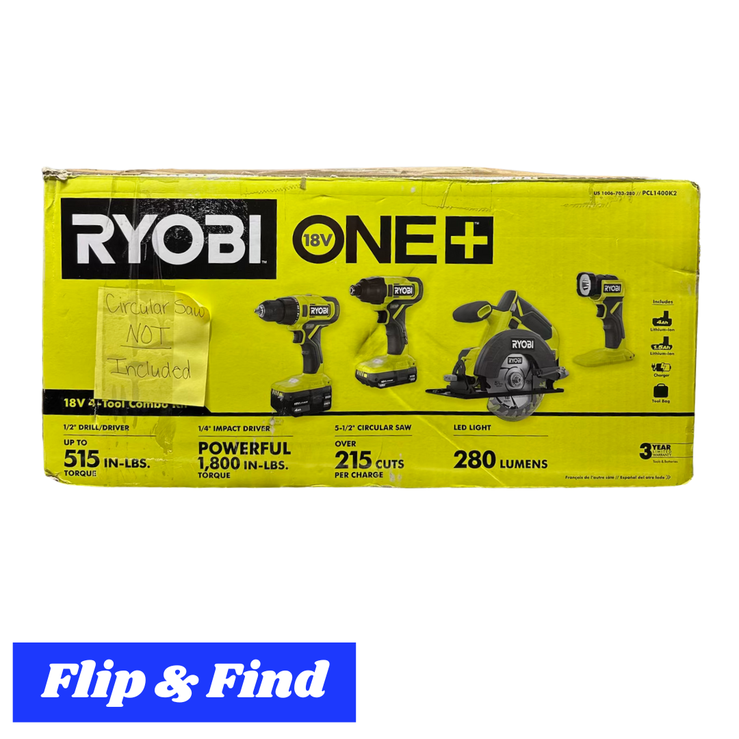 Ryobi ONE+ 18V 3-Tool Combo Kit - PCL1400K2