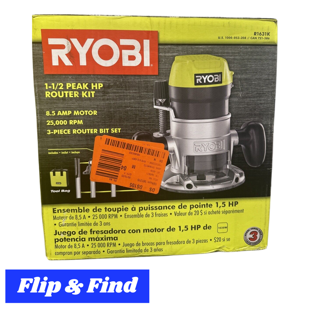 Ryobi 1-1/2 Peak Hp Router Kit - R1631K
