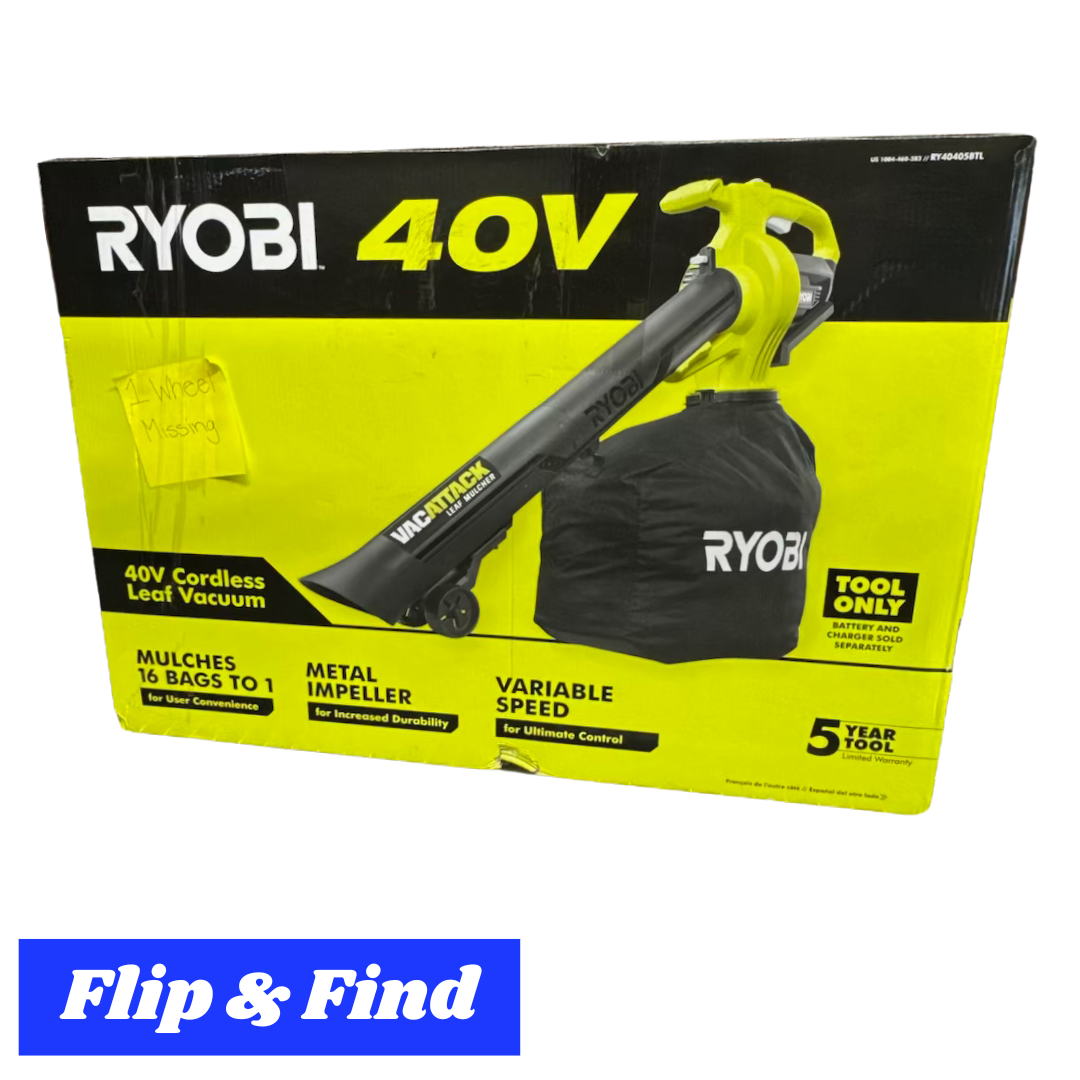 Ryobi 40V Cordless Leaf Vacuum - RY40405BTL