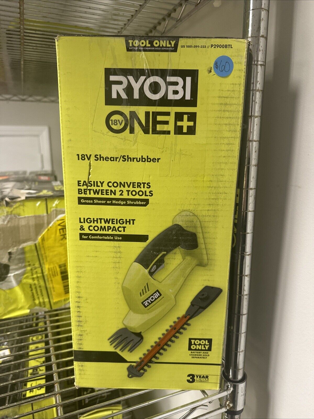 Ryobi ONE+ 18V Shear/Shrubber - P2900BTL