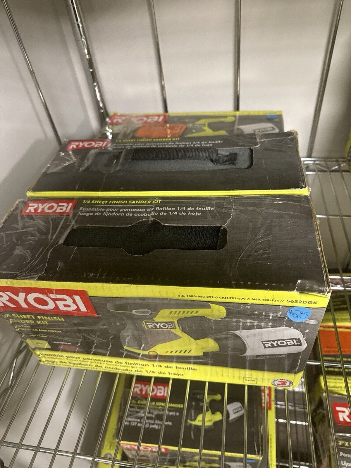 Kit de lijadora de acabado de hoja de 1/4 de Ryobi - S652DGK