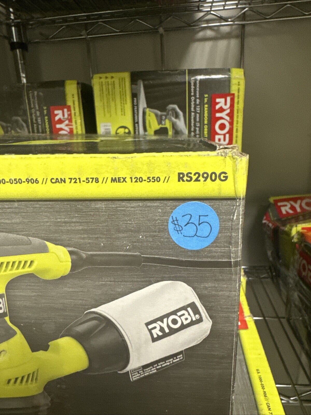 Lijadora orbital aleatoria Ryobi de 5" - RS290G