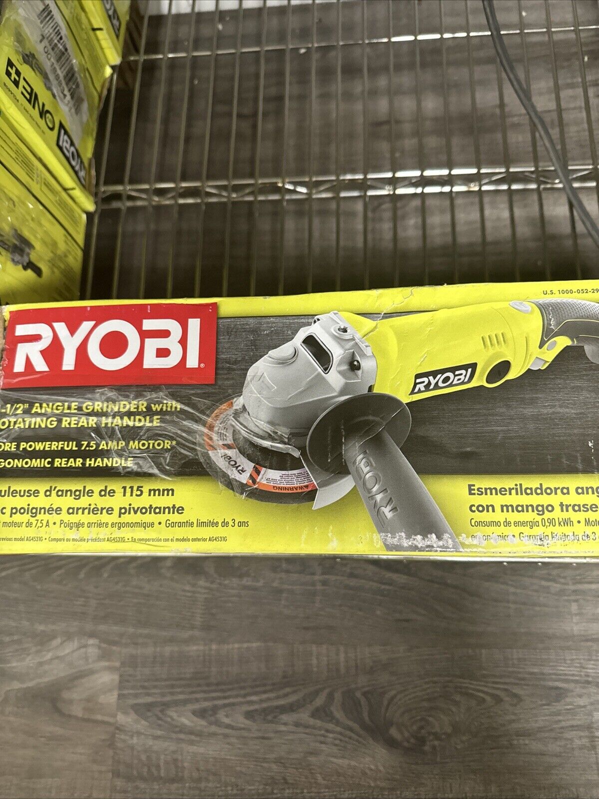 Ryobi 4-1/2” Angle Grinder With Rotating Rear Handle - AG454