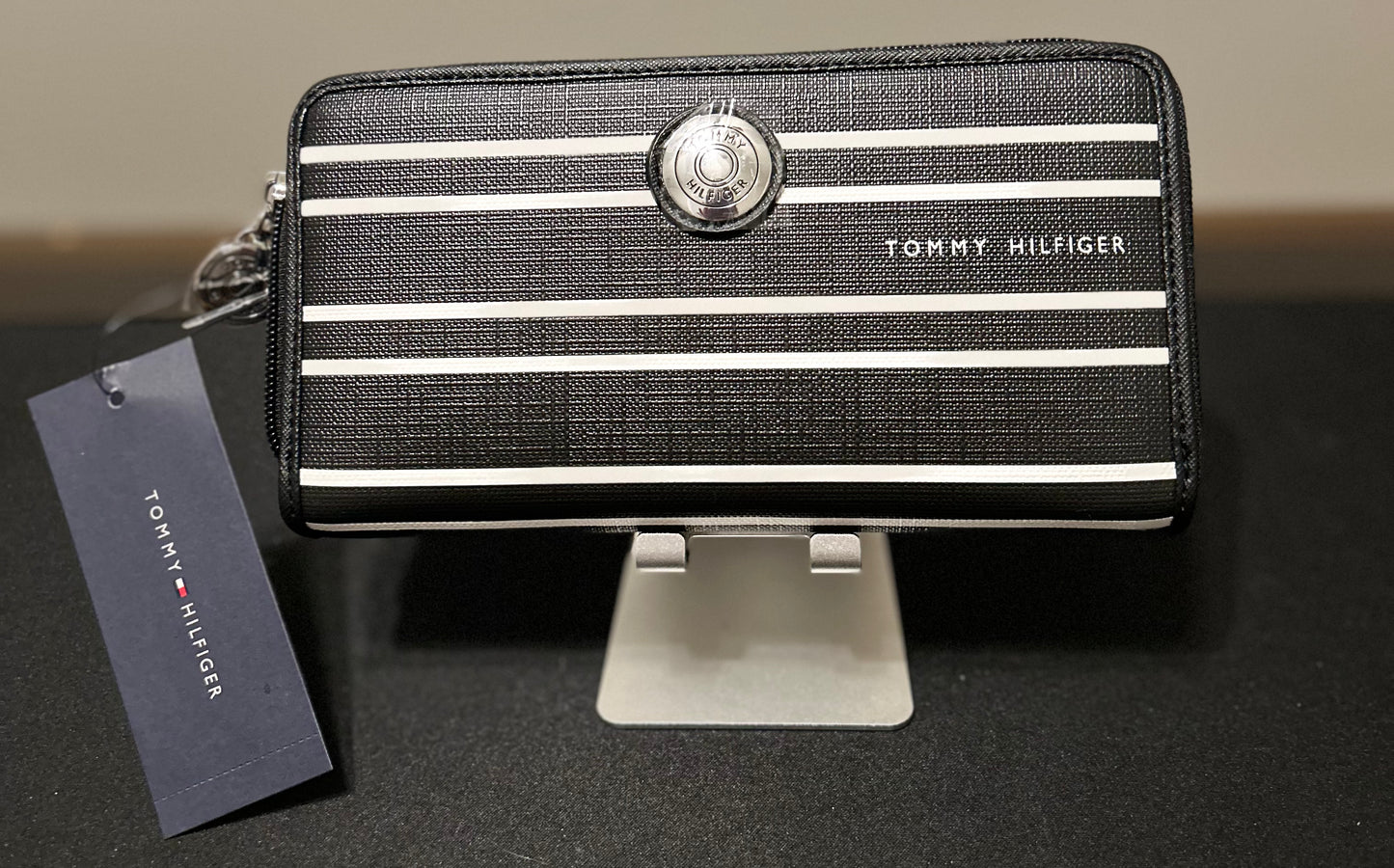 Women's Tommy Hilfiger Black & White Striped Wallet