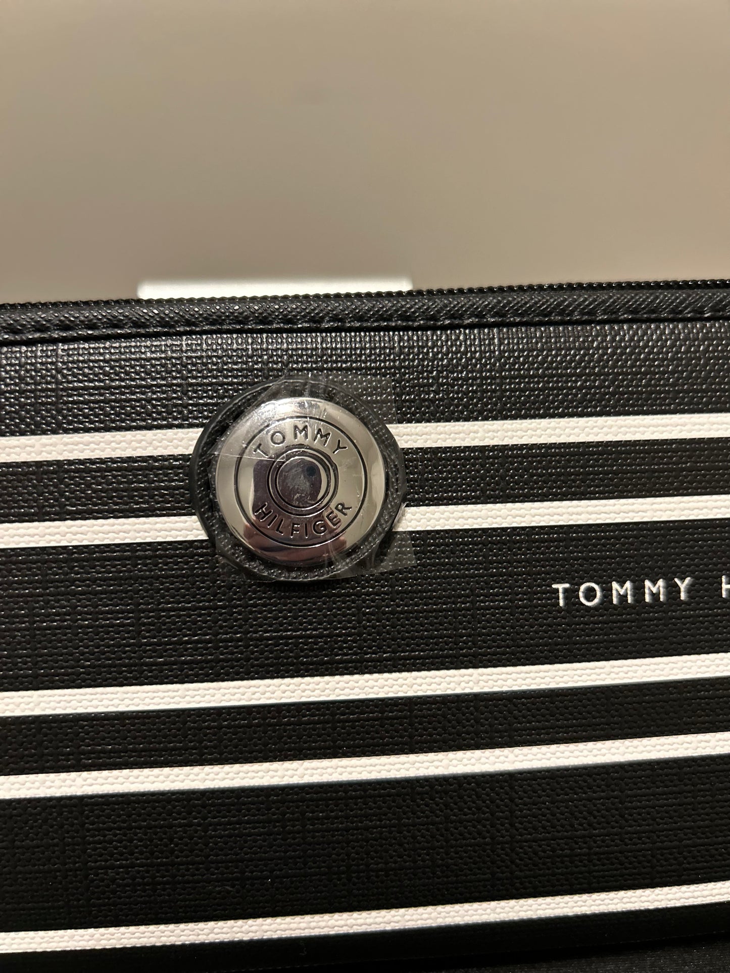 Women's Tommy Hilfiger Black & White Striped Wallet